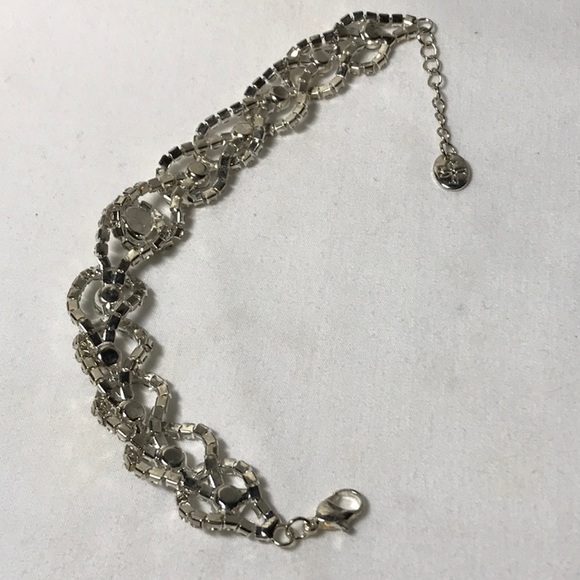 Sparkling rhinestone bracelet, marked - see photo, 8 in length, silver tone - Picture 4 of 7